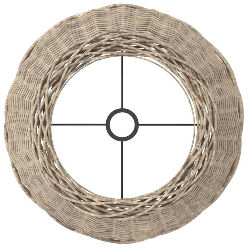 vidaXL lampas abažūrs, brūns, DIA50x30 cm, pīts