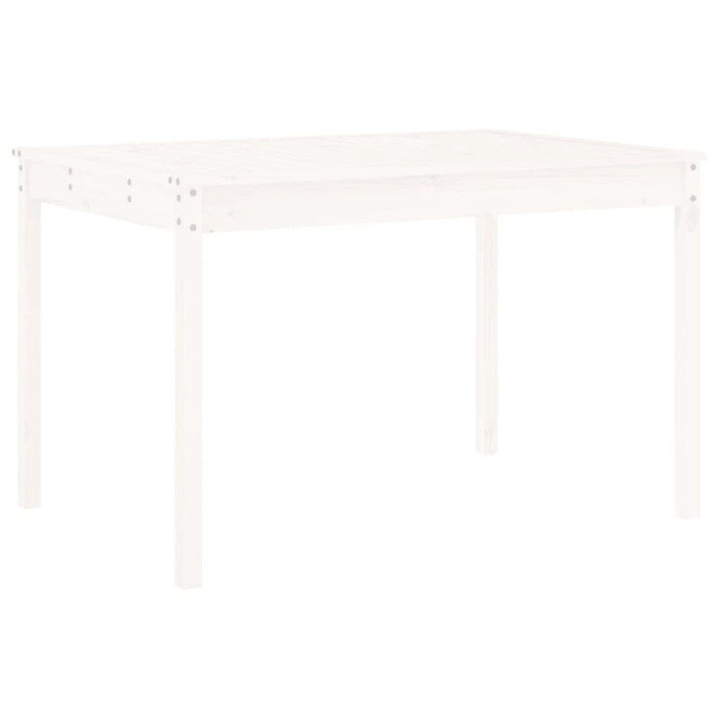 vidaXL 5-daļīgs dārza mēbeļu komplekts, priedes masīvkoks, balts