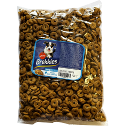 Fasēta barība Brekkies Dog Junior 0,5kg - pilnvērtīga sausā barība kucēniem 2-12 mēn., ar vistas gaļu, dārzeņiem un graudaugiem.