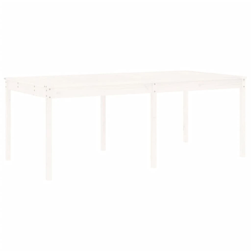 vidaXL 17-daļīgs dārza mēbeļu komplekts, priedes masīvkoks, balts