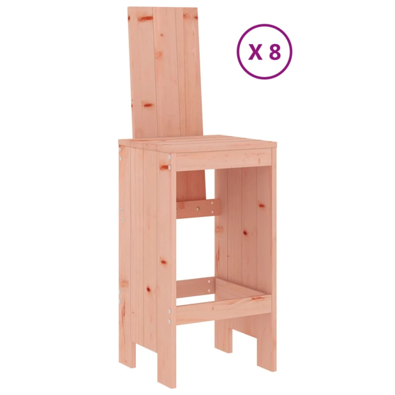 vidaXL 9-daļīgs dārza bāra mēbeļu komplekts, egles masīvkoks