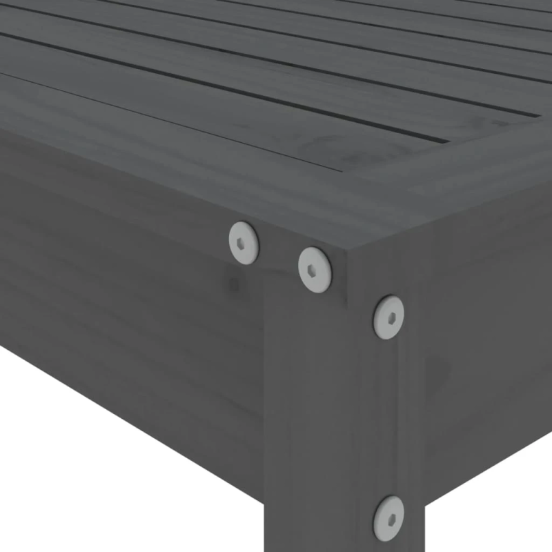 vidaXL 5-daļīgs dārza bāra mēbeļu komplekts, priedes masīvkoks, pelēks