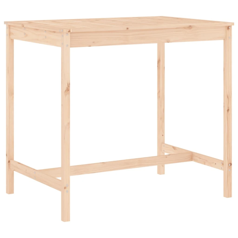 vidaXL 5-daļīgs dārza bāra mēbeļu komplekts, priedes masīvkoks