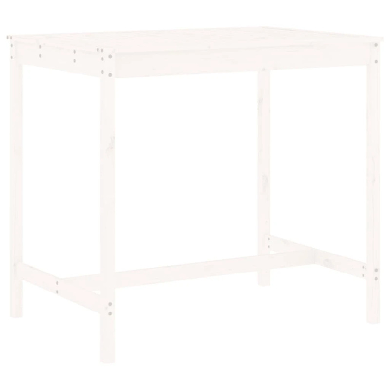 vidaXL 5-daļīgs dārza bāra mēbeļu komplekts, priedes masīvkoks, balts