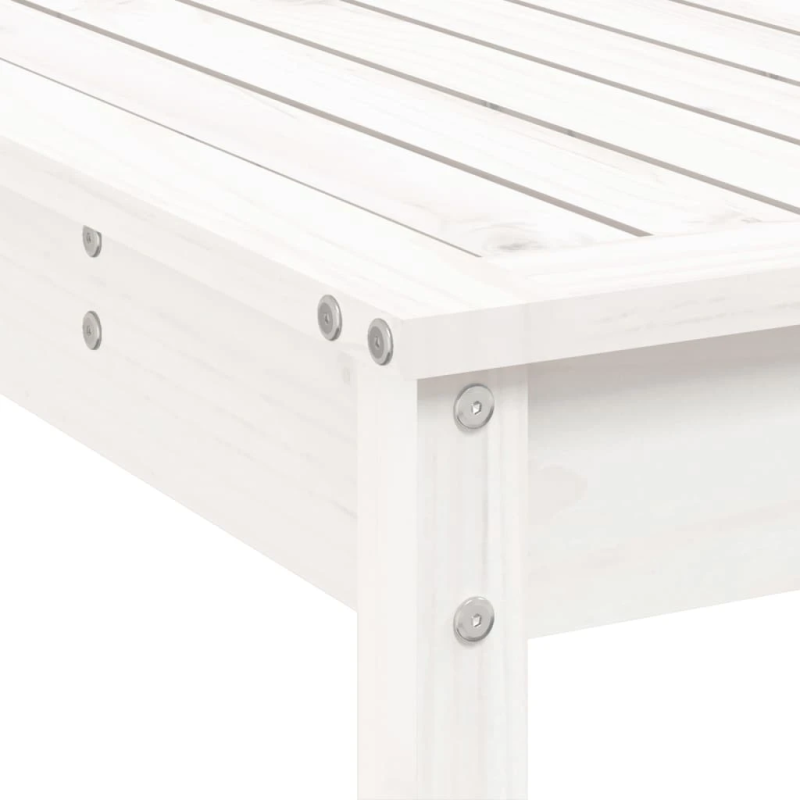 vidaXL 9-daļīgs dārza bāra mēbeļu komplekts, priedes masīvkoks, balts