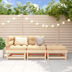 vidaXL 3-daļīgs dārza atpūtas mēbeļu komplekts, priedes masīvkoks