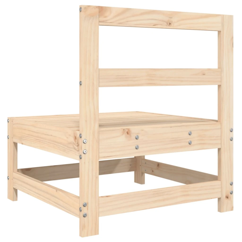 vidaXL vidējais dārza dīvāns, priedes masīvkoks