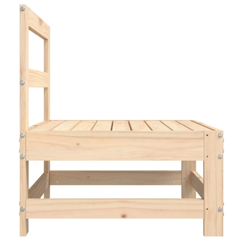 vidaXL vidējais dārza dīvāns, priedes masīvkoks