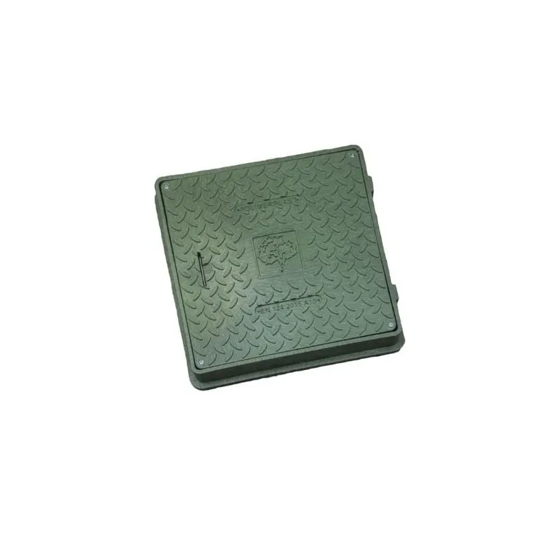Kvadratinis kanalizacijos liukas. 650x650 mm A15 žalias