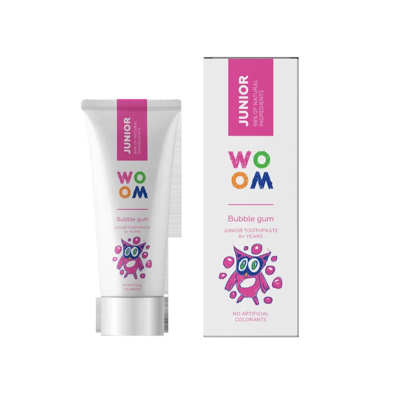 WOOM Junior Bubble Gum zobu pasta 6+ gadiem 50ml