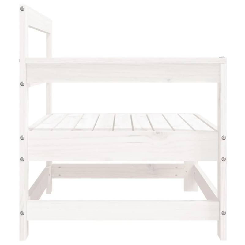 vidaXL dārza stūra dīvāni, 2 gab., balti, priedes masīvkoks