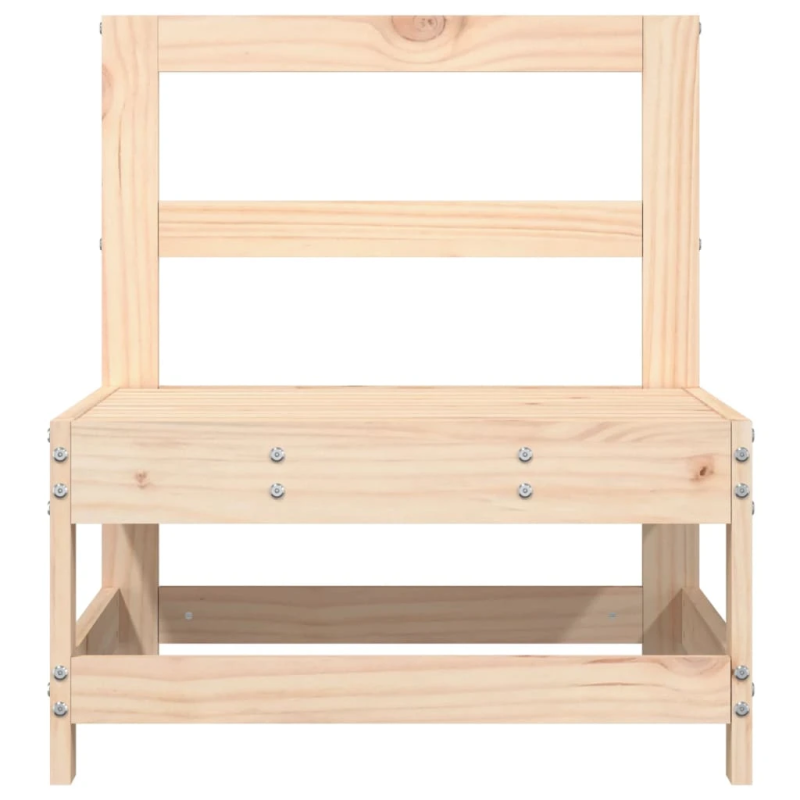 vidaXL vidējie dārza dīvāni, 2 gab., priedes masīvkoks