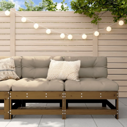 vidaXL vidējie dārza dīvāni, 2 gab., medus brūni, priedes masīvkoks