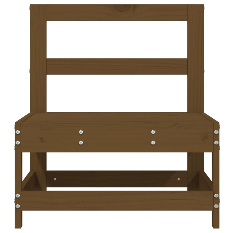 vidaXL vidējie dārza dīvāni, 2 gab., medus brūni, priedes masīvkoks