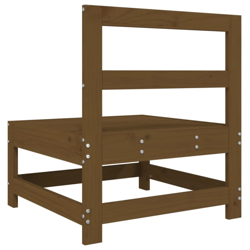 vidaXL vidējie dārza dīvāni, 2 gab., medus brūni, priedes masīvkoks