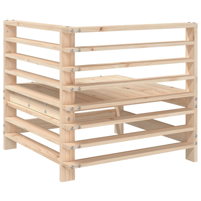 vidaXL dārza stūra dīvāns, priedes masīvkoks