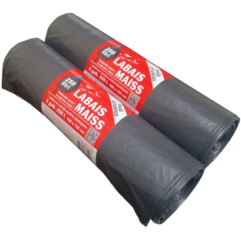 Atkritumu maisi īpaši izturīgi 250L 5gb 60mkr ,20,