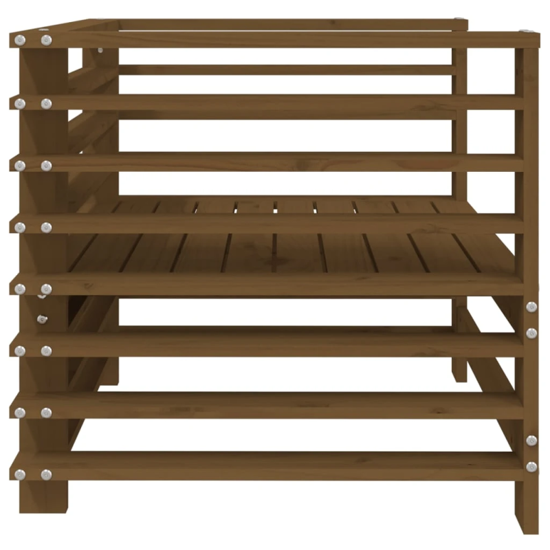 vidaXL dārza krēsli, 2 gab., medus brūni, priedes masīvkoks