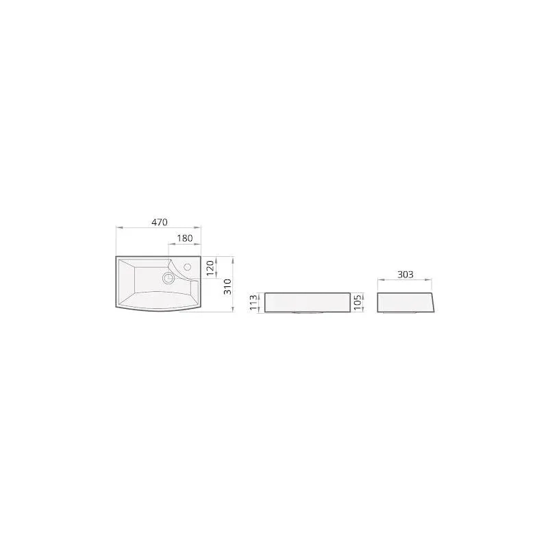 Sink PAA MINI STEP. 470×310 mm