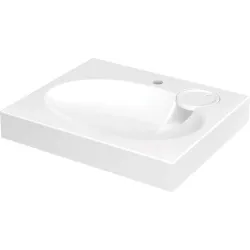 Vannitoa kraanikauss Paa Claro, kivimass, 60 cm x 50 cm x 9 cm, valge v.