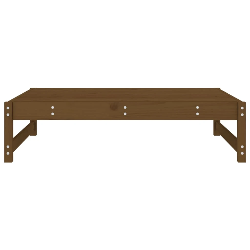 vidaXL dārza kājsoliņš, 120x80 cm, priedes masīvkoks, brūns