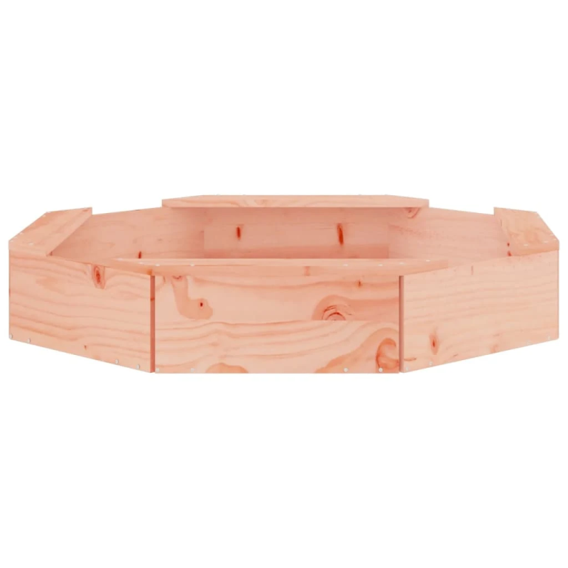 vidaXL smilšu kaste ar sēdekļiem, astoņstūra forma, Duglasa masīvkoks