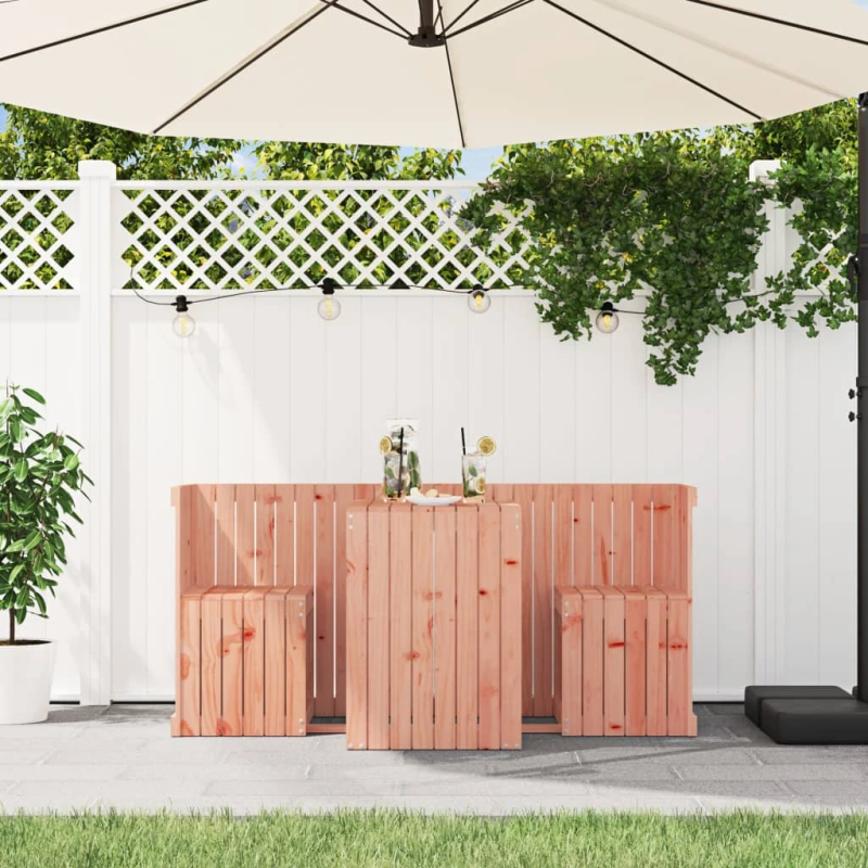 vidaXL divvietīgs balkona mēbeļu komplekts, egles masīvkoks