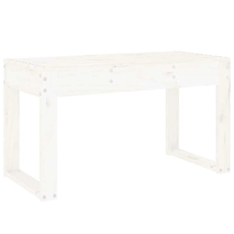 vidaXL dārza sols, 80x38x45 cm, priedes masīvkoks, balts