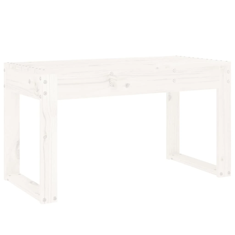 vidaXL dārza sols, 80x38x45 cm, priedes masīvkoks, balts