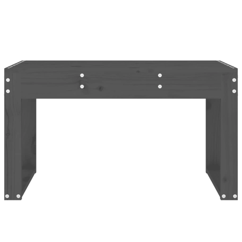 vidaXL dārza sols, pelēks, 80x38x45 cm, priedes masīvkoks