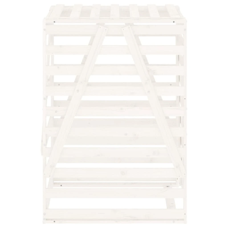 vidaXL atkritumu tvertnes nojume, 84x90x128,5 cm, priedes masīvkoks