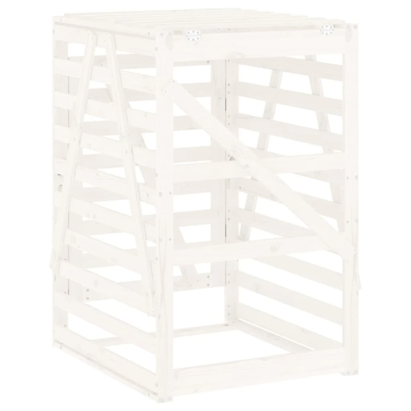 vidaXL atkritumu tvertnes nojume, 84x90x128,5 cm, priedes masīvkoks