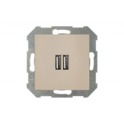 USB lādētājs LIREGUS RETRO, krēmkrāsas