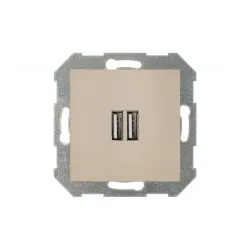 USB Charger LIREGUS RETRO, cream color