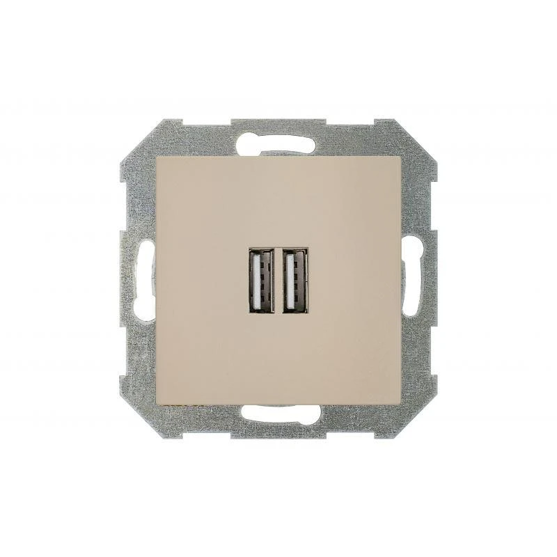 USB lādētājs LIREGUS RETRO, krēmkrāsas