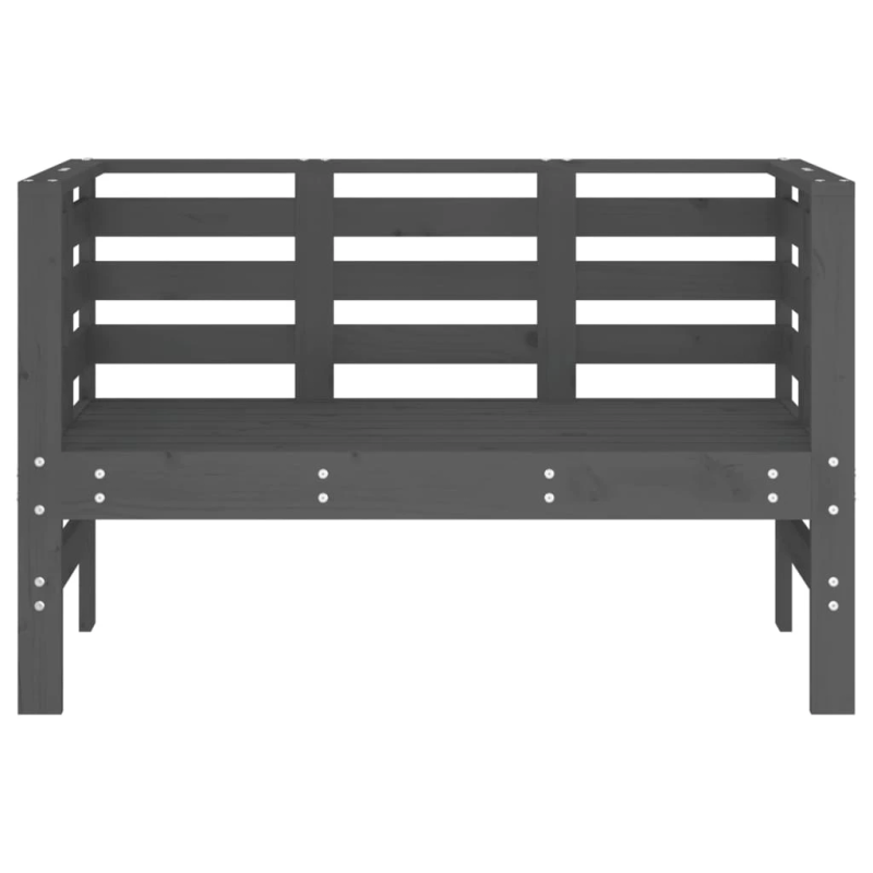 vidaXL dārza sols, pelēks, 111,5x53x71 cm, priedes masīvkoks