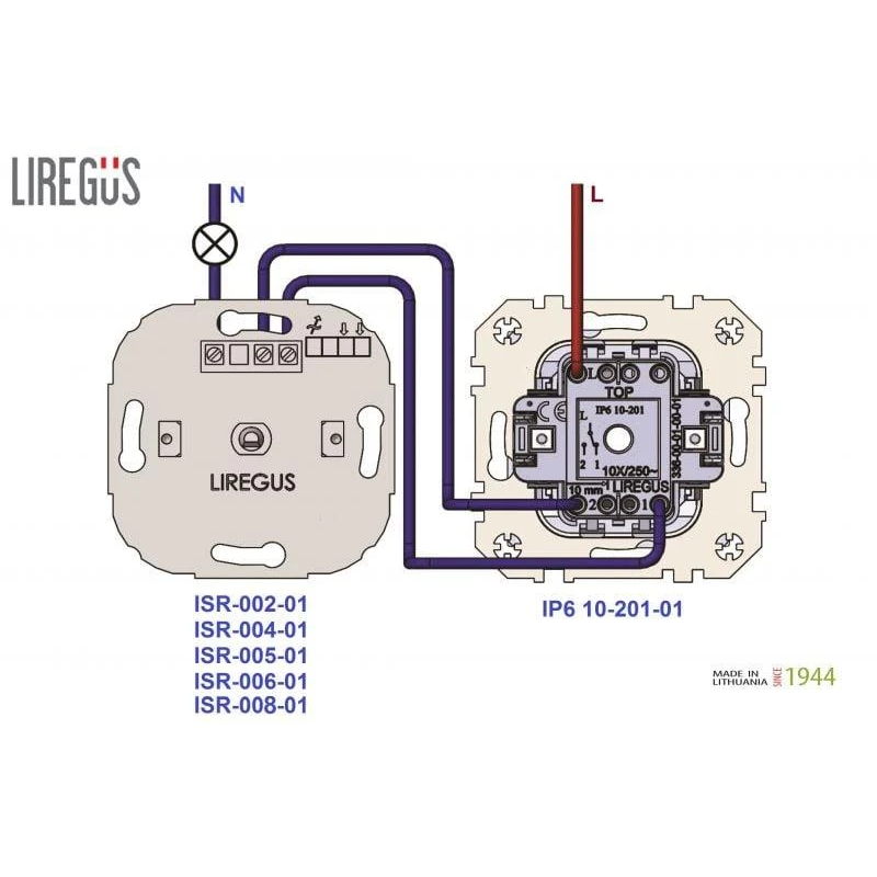 Gaismas regulators LIREGUS RETRO, krēmkrāsas