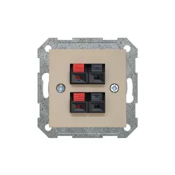 Skaļruņu pieslēguma ligzda LIREGUS RETRO, krēmkrāsas