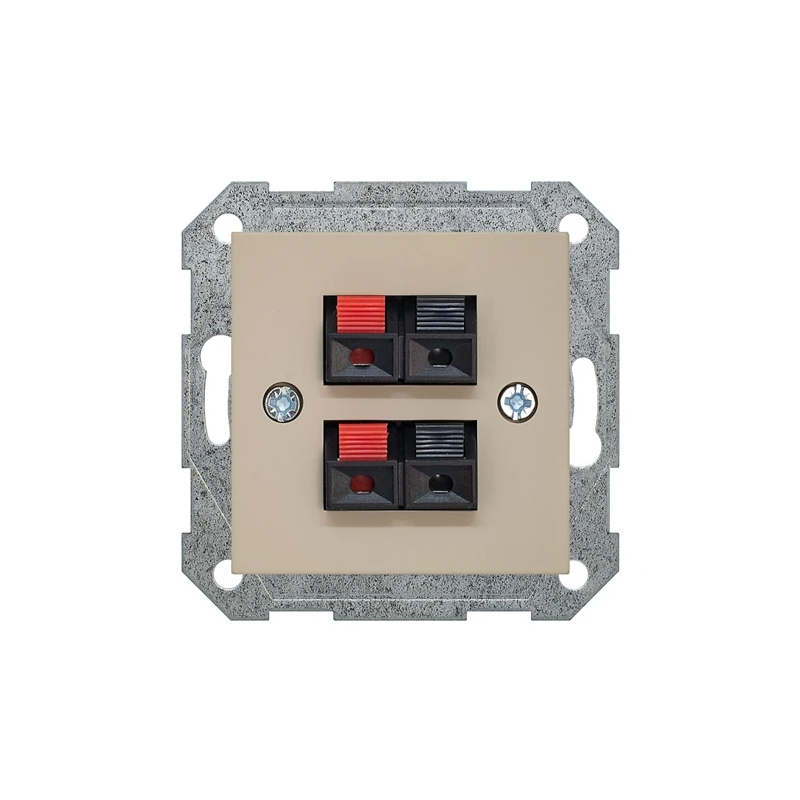 Skaļruņu pieslēguma ligzda LIREGUS RETRO, krēmkrāsas