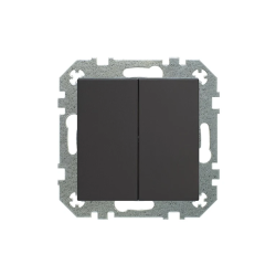 Slēdzis LIREGUS RETRO, 2 taustiņi, melnā krāsā