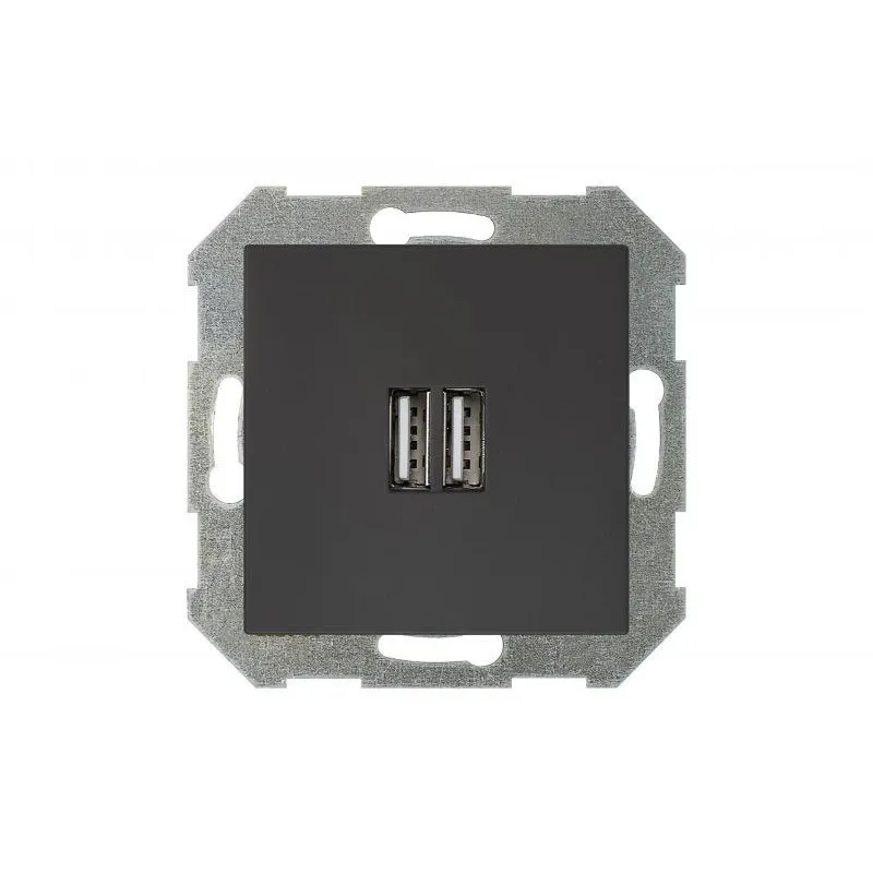 USB lādētājs LIREGUS RETRO, melnā krāsā