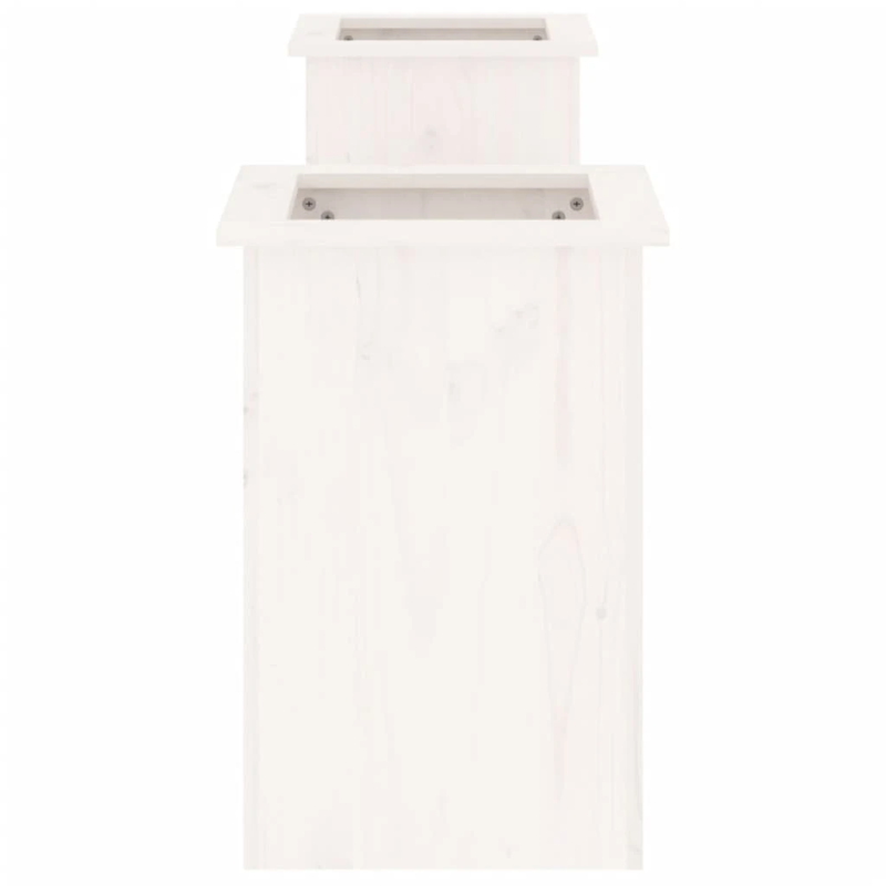 vidaXL sols ar puķu kastēm, 184,5x39,5x56,5 cm, priedes masīvkoks