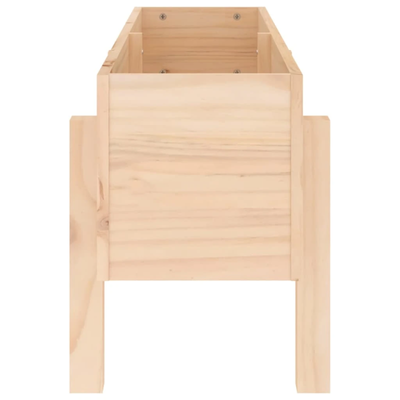 vidaXL augstā puķu kaste, 101x30x38 cm, priedes masīvkoks