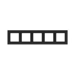 Пятерная рамка Liregus Retro, матовый черный