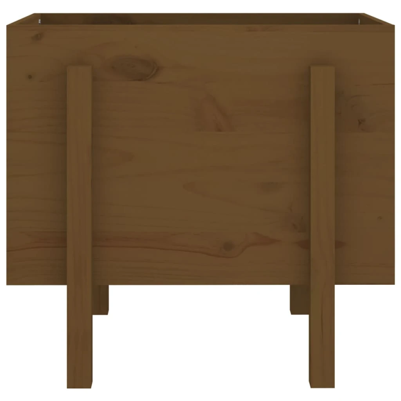 vidaXL dārza puķu kaste, medus brūna, 62x50x57 cm, priedes masīvkoks