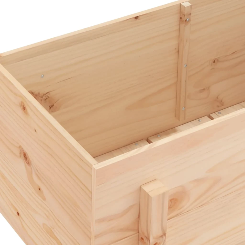 vidaXL augstā puķu kaste, 101x50x57 cm, priedes masīvkoks