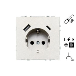 Rozete+usb a+c iuk-3-01.m-ch modern šamp