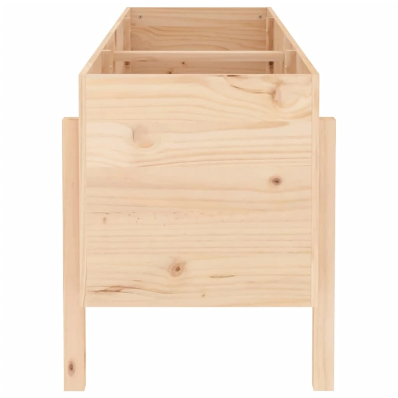 vidaXL augstā puķu kaste, 160x50x57 cm, priedes masīvkoks