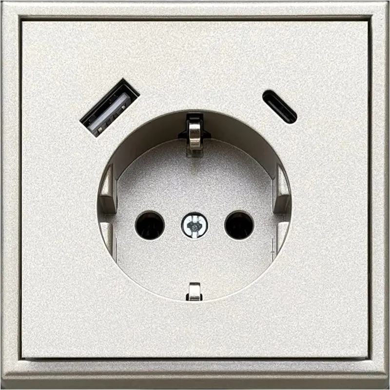Kontaktligzda Liregus Modern IUK-3-01.M-CH, Iezemēta rozete, šampanieša