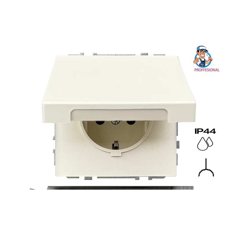 Kontaktdakša LIREGUS MODERN. IP44. matēta smilšu krāsa